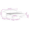 vidaXL Divano Letto Estraibile Cassetti Grigio Chiaro 80x200cm Tessuto