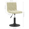 vidaXL Sgabello da Bar Crema in Velluto