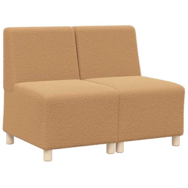 vidaXL Unità di Divano Modulare Senza Braccioli 2 pcs Beige