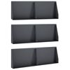 vidaXL Muro di contenimento 6 pz 60 x 12 x 30 cm Acciaio Antracite