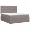 vidaXL Letto box spring con materasso Tortora 200 x 200 cm Tessuto