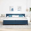 vidaXL Letto a molle con materasso Blu 200 x 200 cm Tessuto