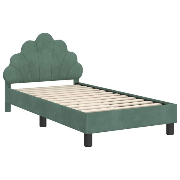 vidaXL Struttura letto bambini con testata Verde Mare 80 x 160 cm