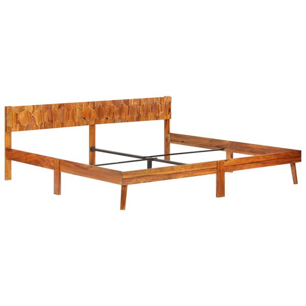 vidaXL Giroletto senza Materasso in Legno Massello 200x200 cm
