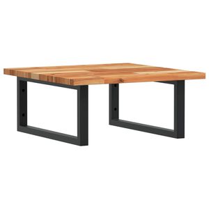 vidaXL Ripiano a Parete per Lavabo in Acciaio e Massello di Acacia