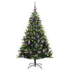vidaXL Albero di Natale Artificiale Pieghevole 150 LED Verde 150 cm