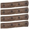 vidaXL Gancio Marrone 50 x 8 x 12 cm Legno Recuperato Massello