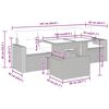 vidaXL Set Divano Giardino 5 pz con Cuscini Grigio Polyrattan Acacia