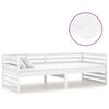vidaXL Divano Letto con Materasso 90x200 cm Bianco in Legno di Pino