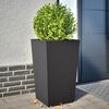 vidaXL Fioriere da Giardino 2 pz Nere 45x45x75 cm in Acciaio