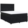 vidaXL Giroletto a Molle con Materasso Nero 160x200 cm in Velluto