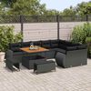 vidaXL Set Divano da Giardino con cuscino 12 pcs Nero