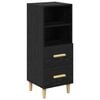 vidaXL Credenza Rovere nero 34 x 34,5 x 90 cm Legno ingegnerizzato