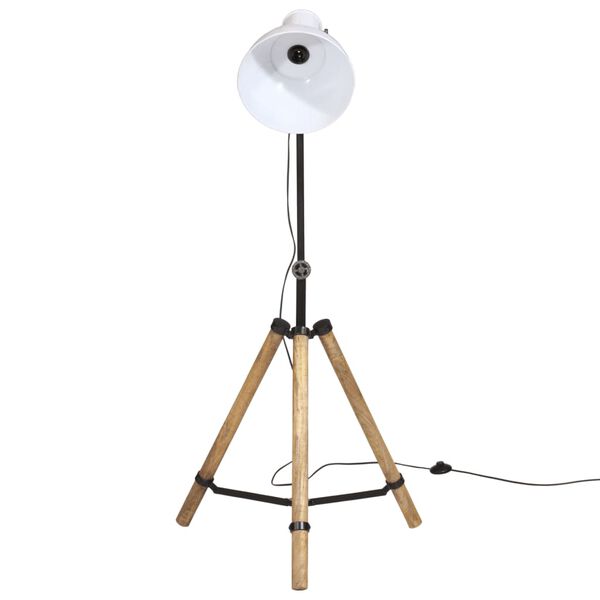 vidaXL Lampada da Terra 25 W Bianca 75x75x90-150 cm E27