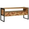 vidaXL Mobile TV Marrone 100 x 35 x 50 cm Legno massello di acacia