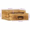vidaXL Comodini da Parete 2pz in Legno Grezzo Massello di Mango