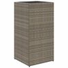 vidaXL Fioriere da Giardino 2 pz Grigie 40x40x80 cm in Polyrattan