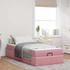 vidaXL Struttura letto con materasso con materasso 2 pcs Rosa Velluto