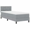 vidaXL Letto a molle con materasso Grigio chiaro 80 x 200 cm Tessuto