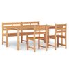 vidaXL Set da Pranzo per Giardino 4 pz in Legno Massello di Teak