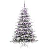 vidaXL Albero di Natale Artificiale con Rami Pieghevoli Bianco 180 cm