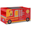 vidaXL Set e Tavolo Sedie per Bambini 3pz Design Camion Pompieri Legno