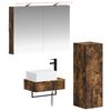 vidaXL Set di Armadi da Bagno 4 pz Rovere Fumo Legno ingegnerizzato