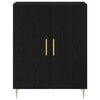 vidaXL Credenza Rovere Nero 69,5 x 34 x 180 cm Legno multistrato