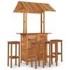 vidaXL Set da Bar per Giardino 5 pz in Legno Massello di Acacia