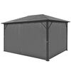 vidaXL Gazebo con Tenda Antracite in Alluminio 400x300 cm