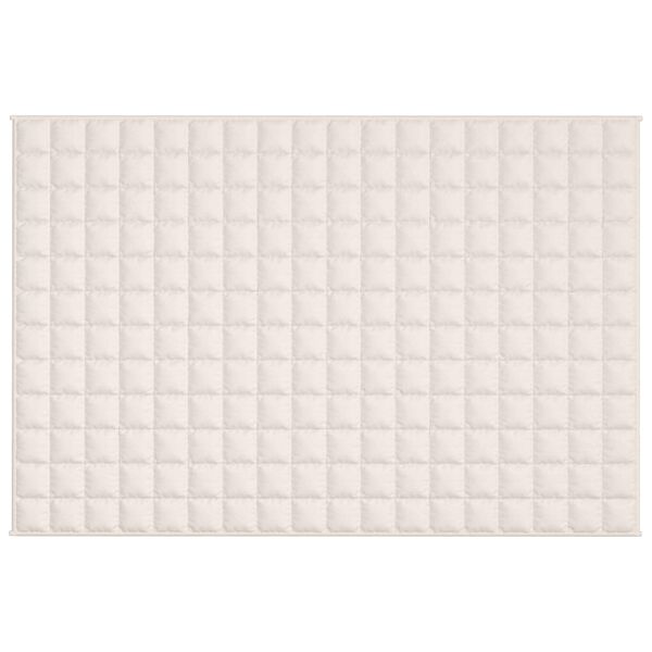 vidaXL Coperta Ponderata Crema Chiaro 120x180 cm 5 kg Tessuto