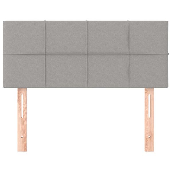 vidaXL Testiera Grigio Chiaro 100x5x78/88 cm in Tessuto