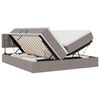 vidaXL Letto con Contenitore con testiera 2 pz Talpa Pelle Sintetica