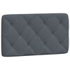vidaXL Cuscino Testiera Grigio Scuro 90 cm in Velluto