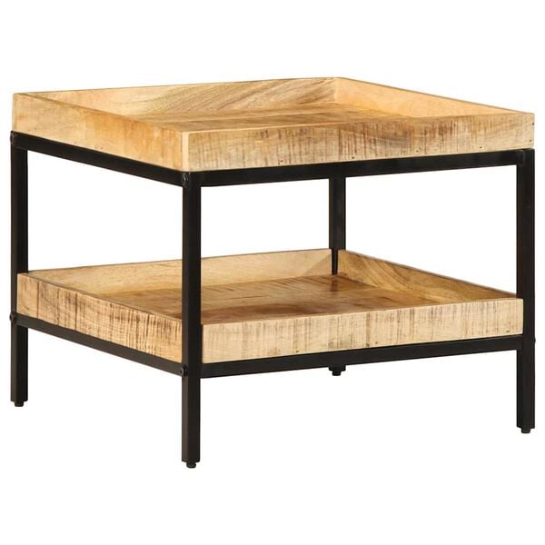 vidaXL Tavolo laterale Marrone 55 x 55 x 45 cm Legno di mango massello