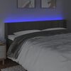 vidaXL Testiera a LED Grigio Scuro 163x16x78/88 cm in Velluto