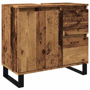 vidaXL Armadietto da Bagno Legno Antico 65x33x60 cm in Truciolato