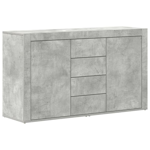 vidaXL Credenza Grigio cemento 120 x 36 x 69 cm Legno multistrato