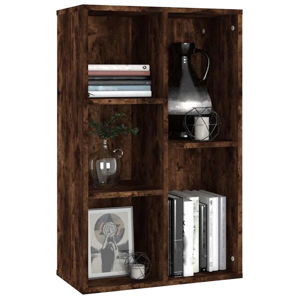 vidaXL Libreria/Credenza Rovere Fumo 50x25x80 cm in Legno Multistrato
