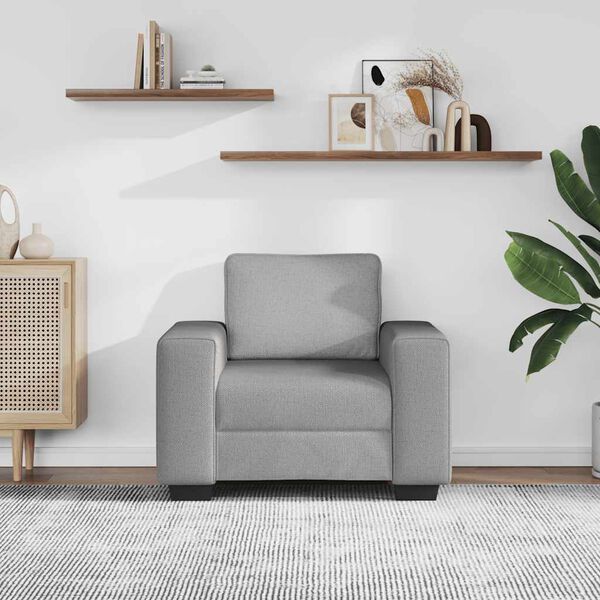 vidaXL Divano Sedia Grigio Nuvola 100x77x82 cm in Tessuto