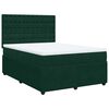 vidaXL Giroletto a Molle con Materasso Verde Scuro 140x190 cm Velluto