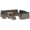 vidaXL Set Divano da Giardino 13 pz 12-Numero di posti Grigio