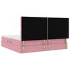 vidaXL Letto con contenitore e materasso Rosa 200 x 200 cm Velluto