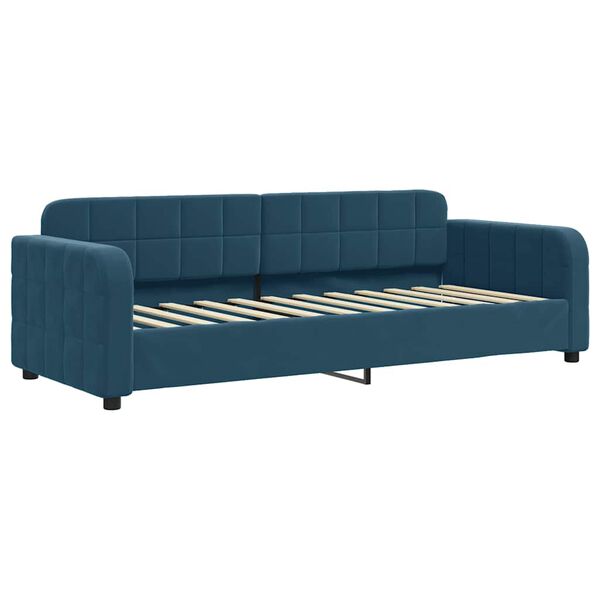 vidaXL Divano Letto Estraibile con Cassetti Blu 80x200 cm in Velluto