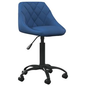 vidaXL Sedia da Ufficio Blu in Velluto