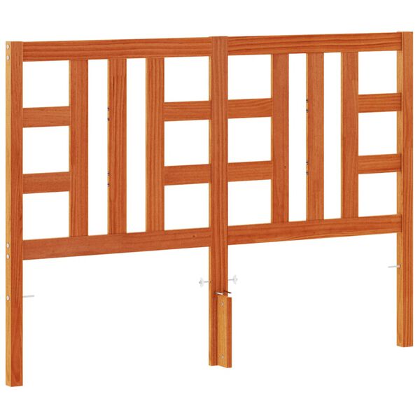 vidaXL Testiera Marrone Cera 150 cm in Legno Massello di Pino