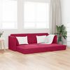 vidaXL Divano-letto da pavimento 200cm Rosso Vino Velluto