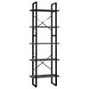 vidaXL Libreria a 5 Ripiani Grigia 60x30x175 cm in Legno di Pino