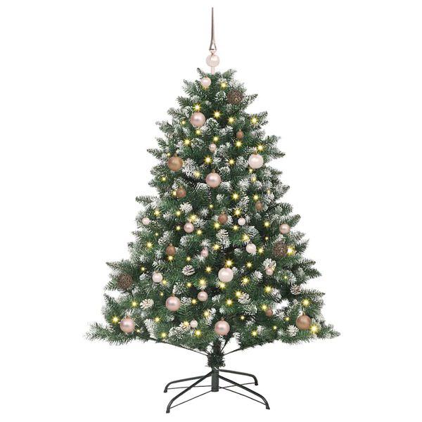 vidaXL Albero di Natale artificiale con 150 LED Verde 150 cm