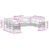 vidaXL Set di divani da esterno con cuscino 9 pcs Naturale e Beige